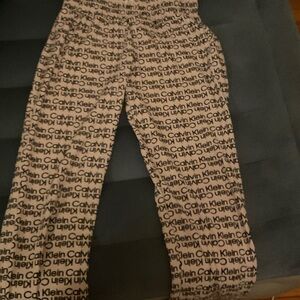 Calvin Klein Kids' Black and White Logo Joggers